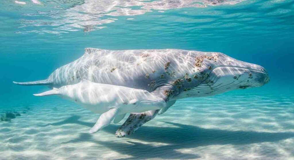 A Rare Albino Whale