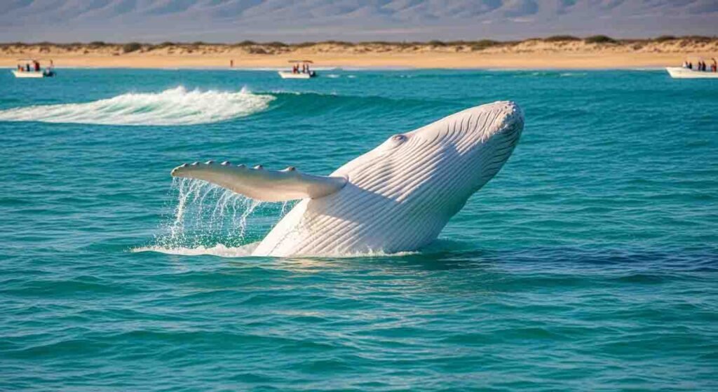 A Rare Albino Whale