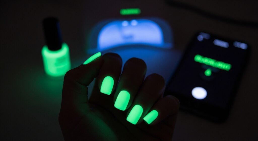Glow-in-the-Dark Nail Art