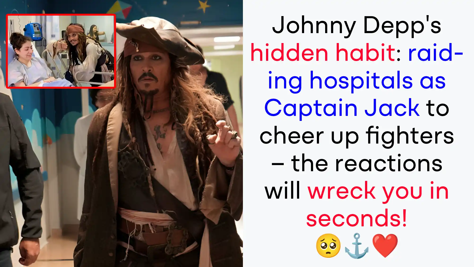 Johnny Depp Hospital Surprises: Captain Jack Sparrow's Heartwarming Adventures with Brave Kids