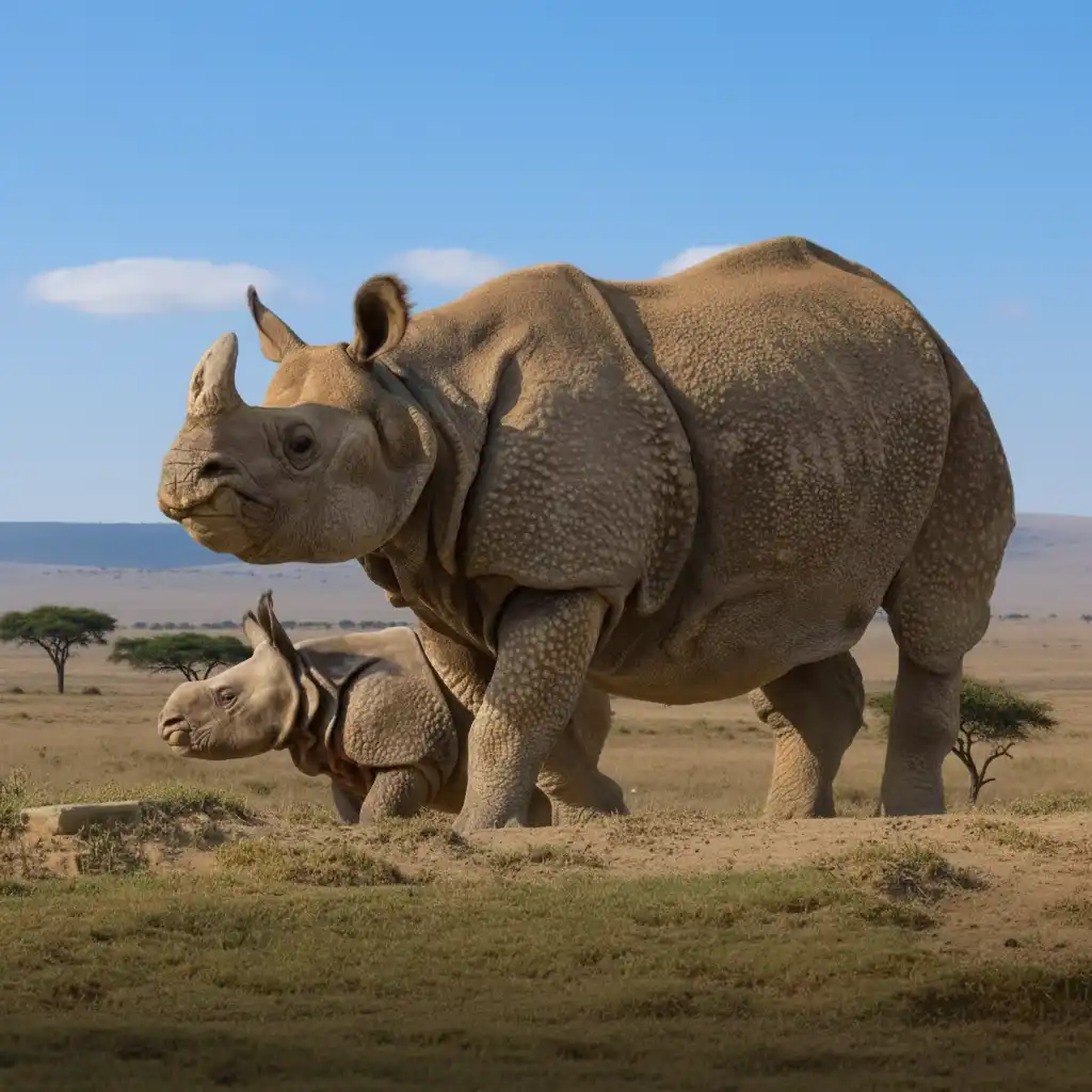 One-Horned Rhinos